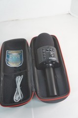 Bonaok Wireless Bluetooth Karaoke Microphone, 3-in 1 potable Handheld black