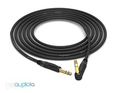 Gotham Quad GAC-4/1 Cable | Neutrik Gold 1/4″ TRS to 90º TRS | Black 35 Feet 35′