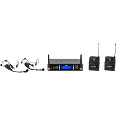 Gemini UHF6200HL Dual Headset wDetachable Lavalier Wireless System Refurbished