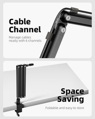 Minimalist Rotatable Mic Arm for Lightweight Mics – Max 29“ Adjustable Height
