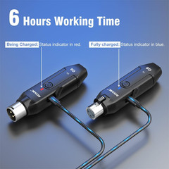 2.4G Wireless Microphone System with XLR Adapter for Dynamic Mics & Mixers