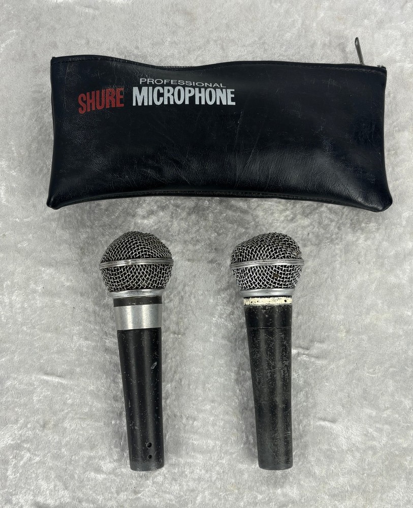 Lot of 2 1980’s Shure SM-58 microphones mics