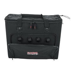 4U Portable Lightweight Rack Bag Black Nylon Plywood Construction for Instrum…