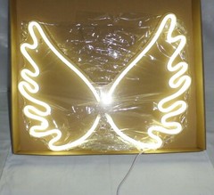 Wings LED Wall Light,White with USB Power Outlet(plug not included) indoor use.