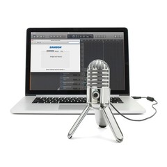 Samson Meteor Mic USB Studio Condenser Microphone – Silver – SAMTR