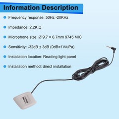 Car Audio Microphone 3.5mm Plug Mic Stereo Wired External Microphone for 18610
