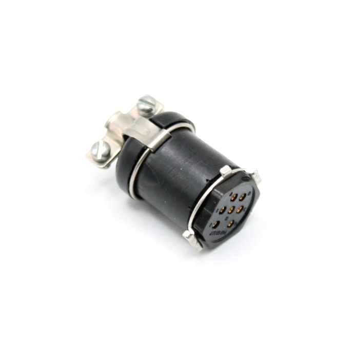 7-Pin Female Miniature Hexagonal Panel Connector Socket Clip Hood 126-196-1000