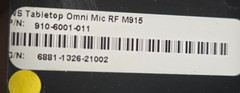 ClearOne RF M915 Wireless Microphone 910-6001-001 FREE S/H