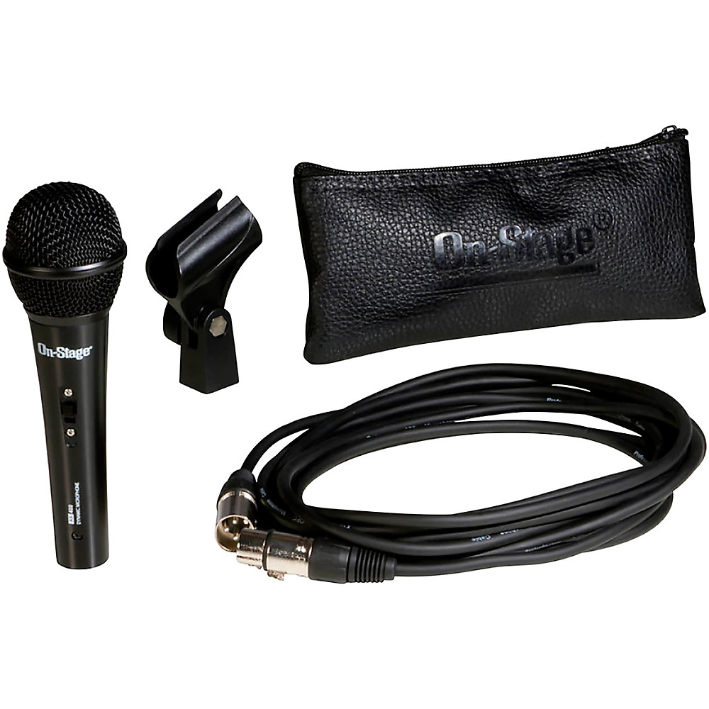 OnStage AS400V2 Dynamic Handheld Microphone with 20′ XLR Cable