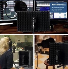 Professional Microphone 3 Panel Isolation Sheild