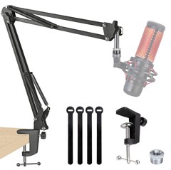 QuadCast Boom Arm Mic , Adjustable Suspension Boom Scissor Arm Stand for Hype…