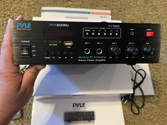 Pyle PFA600BU Wireless Amplifier PA Receiver & Microphone Receiver System