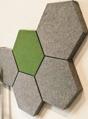 Hexagon Sound Absorbing Acoustic Wall Panel – Green