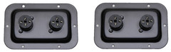 (2) Two Jack Plates w/ Neutrik NL4MP-ST Dual SpeakON w/ 4 Pole Screw Terminals