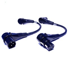 2 Pack CESS-039 Right-Angle 3-Pin XLR Female to Male Extension Patch Cable