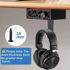 Under Desk Mount for Focusrite Scarlett Solo 3rd Gen/Solo 4th Gen with Headph…