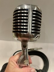 Vintage 1940’s Shure Brothers 55 FATBOY microphone w/Cable Very Good Condition