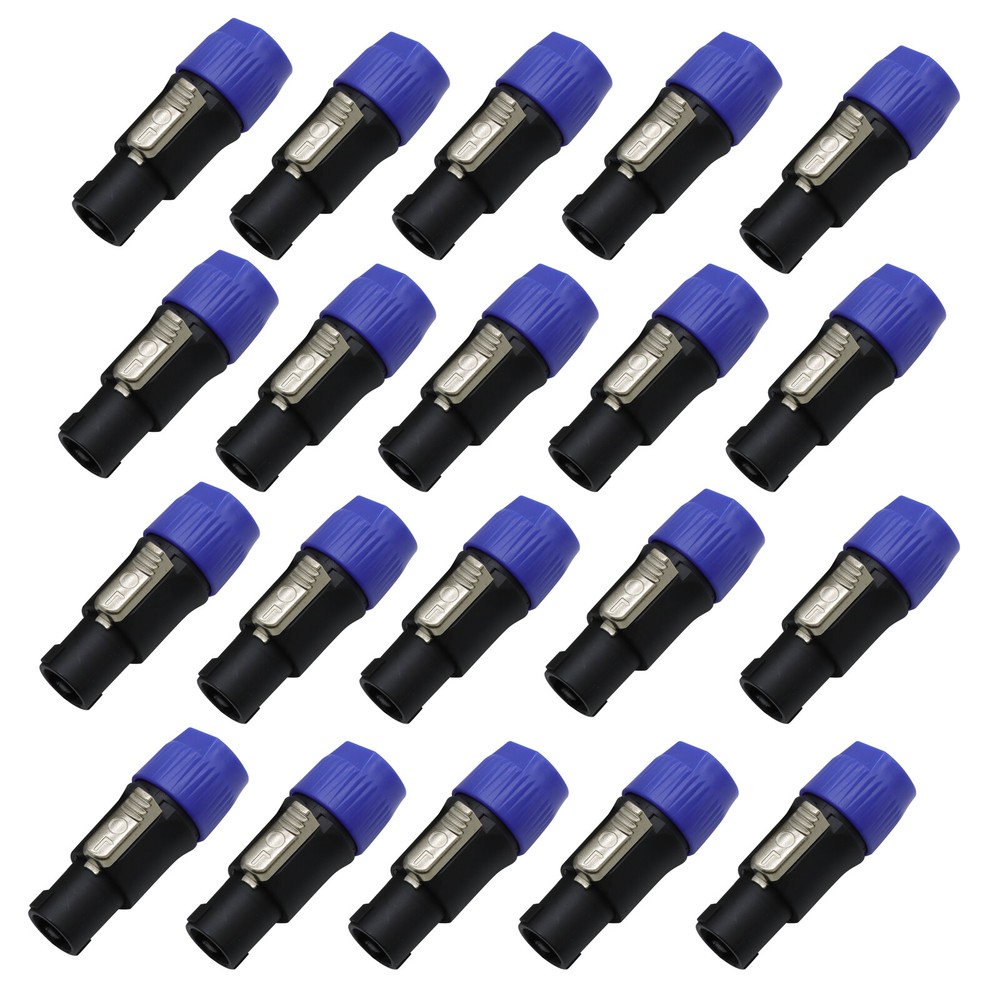 20PC Speakon Connector 2 Pole Male Plug Compatible for Audio Loudspeaker Cable