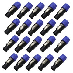 20PC Speakon Connector 2 Pole Male Plug Compatible for Audio Loudspeaker Cable