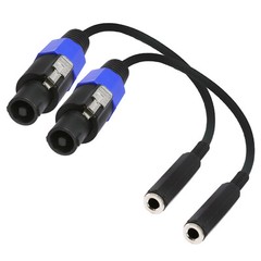 Speakon Male to 1/4 Female Cable 6 inch 12 inch Pro SpeakON to 6.35mm Audio Wire