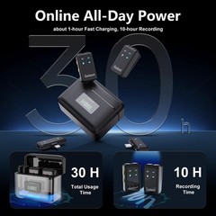 Wireless Lav Mic for iPhone/Android: Noise Reduction, Plug & Play, Charge Case