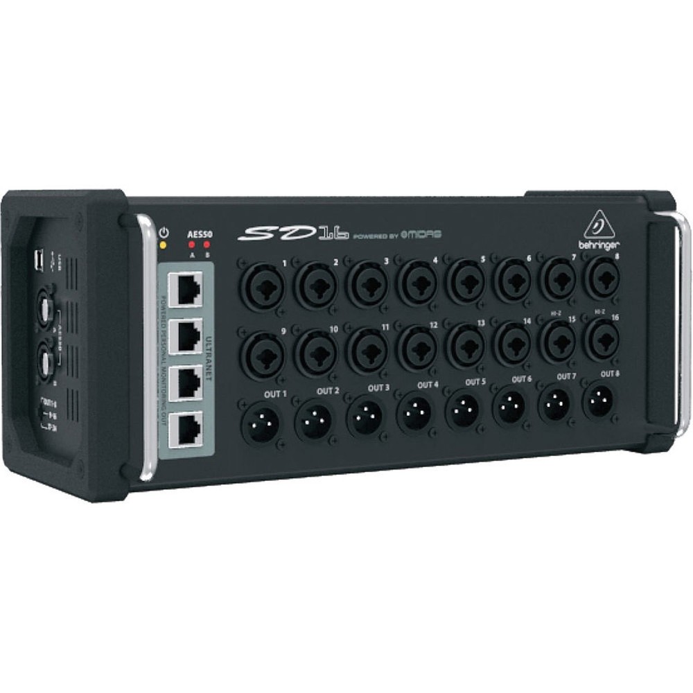 Behringer SD16 I/O Stage Box with 16x Remote-Controllable MIDAS Preamps