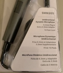 Singing Machine SMM 205 Unidirectional Dynamic Wired Microphone, Black #SMM205