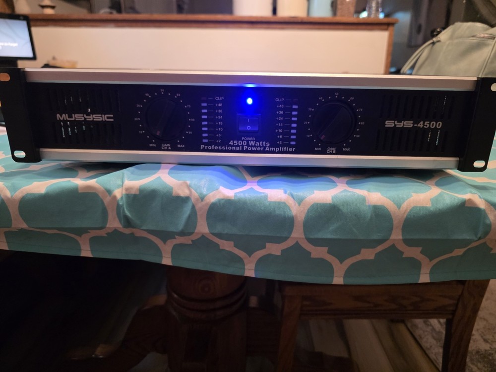 MUSYSIC Professional Power Amplifier 2-Channel 4500W for DJ StereoRS 110V