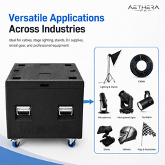 Heavy Duty ATA Cable Trunk Flight Case with Wheels – Event Gear Storage Box