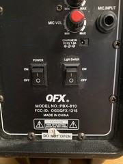 QFX PBX-810 Amplified 8in PA Speaker 10W RMS USB 3.5mm Wired Black