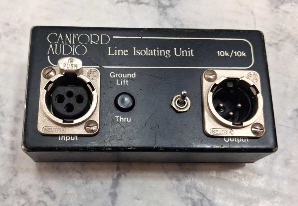 Canford Audio Line Isolating Unit 10K/10K BLACK UNIT ONLY
