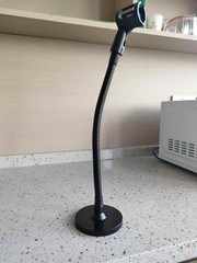 Gooseneck Podium Microphone Mount Stand, 13 inch Flexible Arm with Weighted B…
