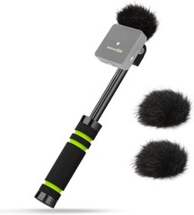 Wireless GO II Interview Microphone Handle, Retractable Handle and Cover Foam