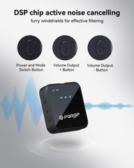 Rechargeable Wireless Lavalier Mic with Reverb & Mute Function for Creators