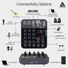 Sound Mixer 2026 Edition Audio Mixer 4 Channel Hybrid USB Control | USB-C Power