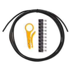 LAVA LCDCKTB Tightrope DC Power Pedalboard Cable 10′ Cable Black Solderless R/A