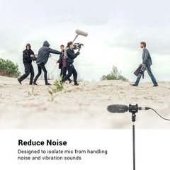 Multi-Use Microphone Shock Mount for Cameras & Boompoles – Easy Adjustability