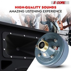 5Core Compression Driver Tweeter Diaphragm 16Ω Throat Twist Horn Timpano Speaker