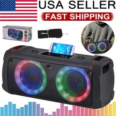 Bluetooth Wireless Portable Speaker Stereo 2*6.5in USB FM Powerful Sound Speaker