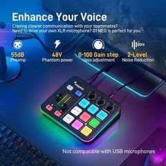MAONO MaonoCaster G1 NEO Gaming Audio Mixer Interface RGB Bluetooth 48V Phantom