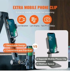 VEVOR Microphone Boom Arm with Desk Mount 360° Rotatable Adjustable Mic Stand
