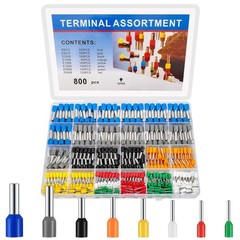 800 Pcs Wire Ferrule Connectors Kit, AWG 22-10 Ferrules Terminals…