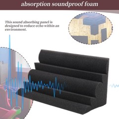4 Pcs Corner Trap Acoustic Panel Studio Sound Absorption Foam 12*12*24cm A5O4