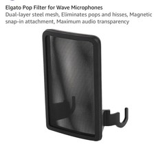 Elgato Wave:3 USB Wired Cardioid Condenser Mic, Mute Switch, with Pop Filter