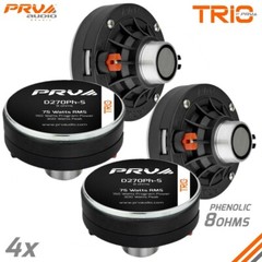 4x PRV Audio D270Ph-S 1″ Exit Screw-on Phenolic Compression Driver 8Ohm 150W Max
