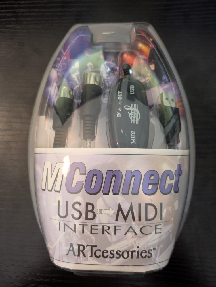 ART MCONNECT USB Interface Plug and Play Cable w/ MIDI In/Out