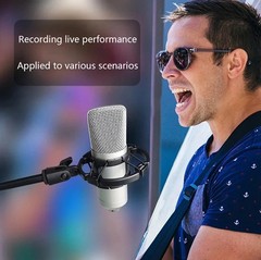 1pc Condenser Microphone Shock Mount Recording Mic Holder Black – NEW***********