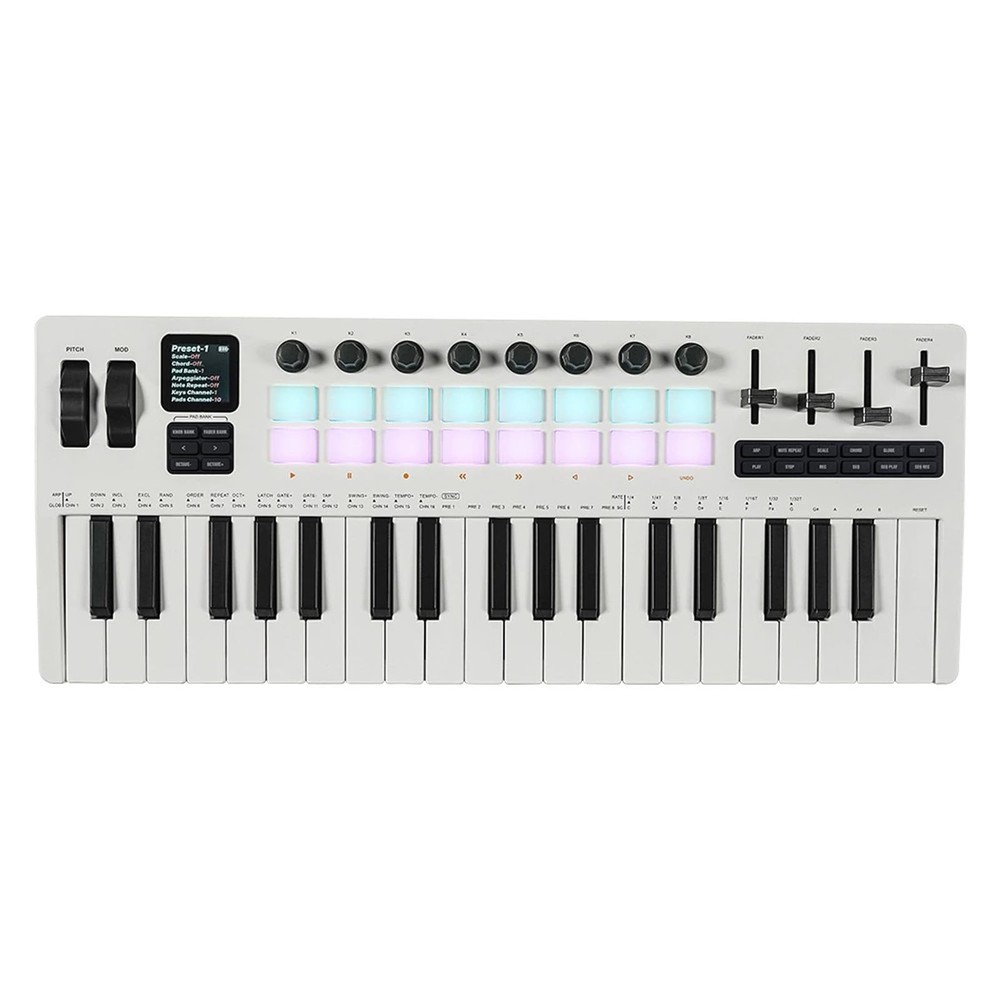 Btuty 37-Key MIDI Keyboard 45.8 X 18.1 X 5 Cm / 18.03 X 7.13 X 1.97 In