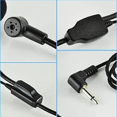Set of 2 Headset Microphone, Flexible Wired Boom for Voice Amplifier,Teachers