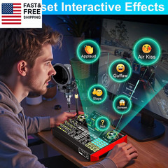 Podcast Microphone Bundle with Live Sound Board Audio Mixer, Podcast Equipment